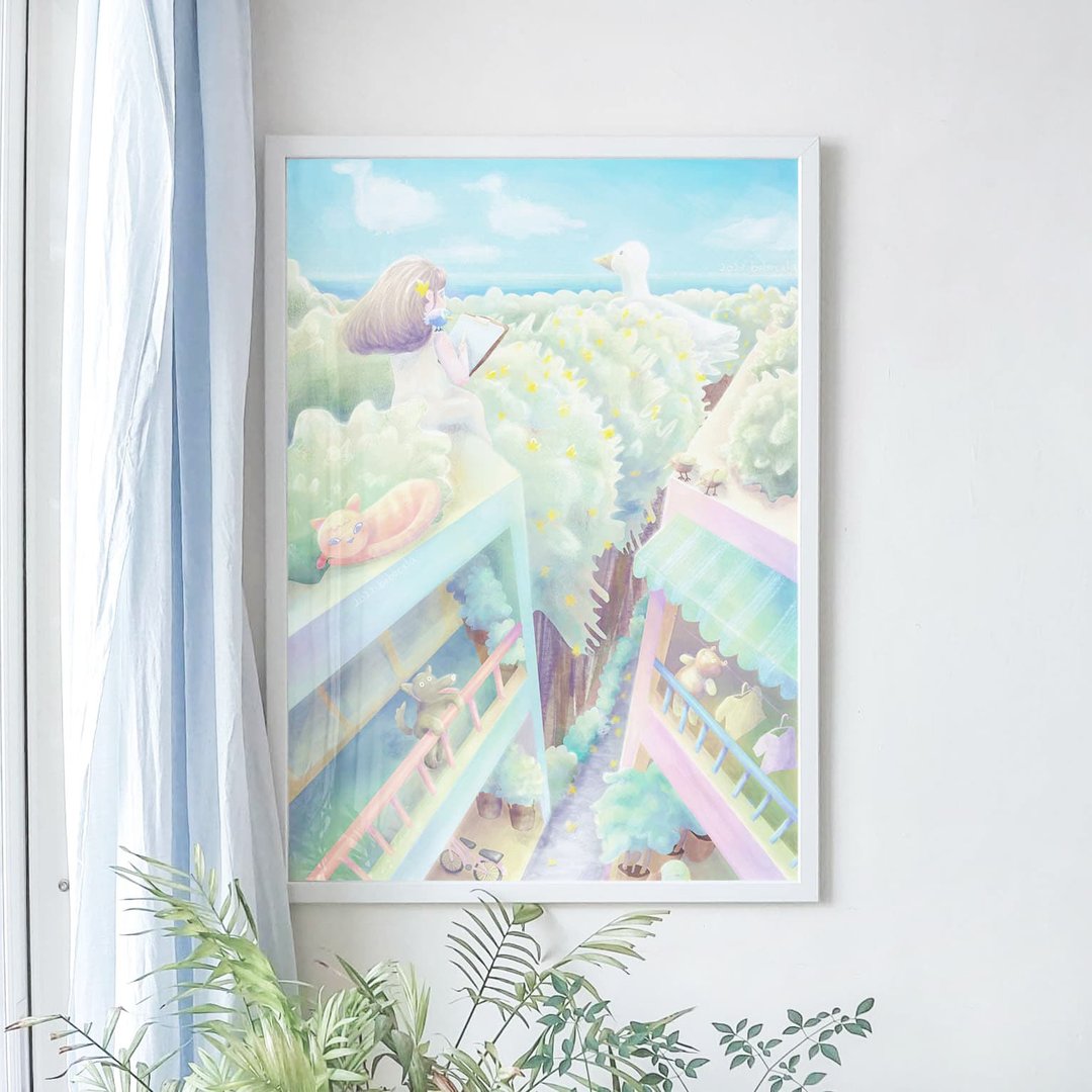 台湾风景/大幅收藏画/ 假日 Holiday (东部特别版) - 海报/装饰画/版画 - 纸 蓝色