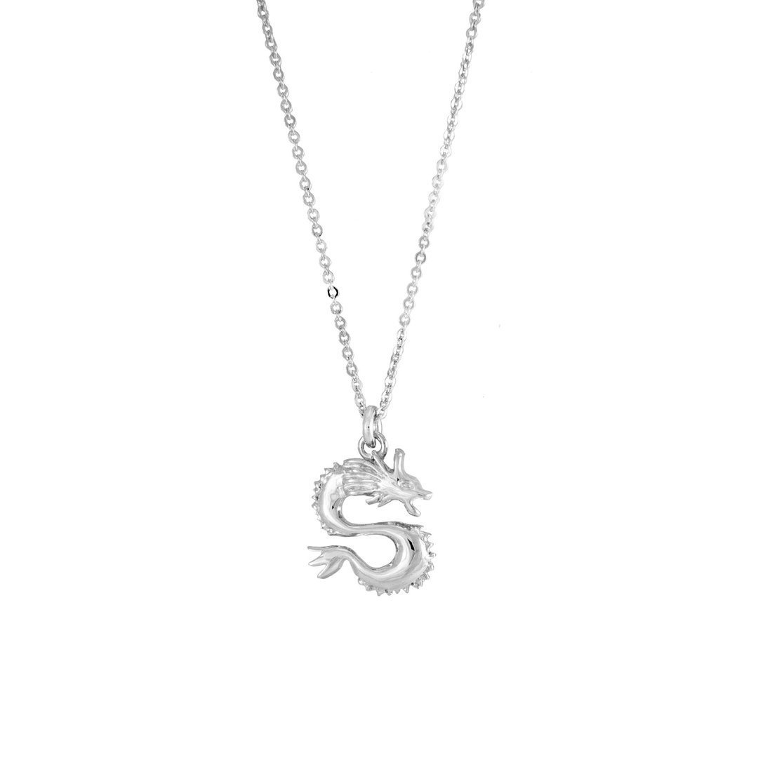 Dragon Silver Necklace 龙造型坠链 纯银生肖项链 - 项链 - 纯银 银色