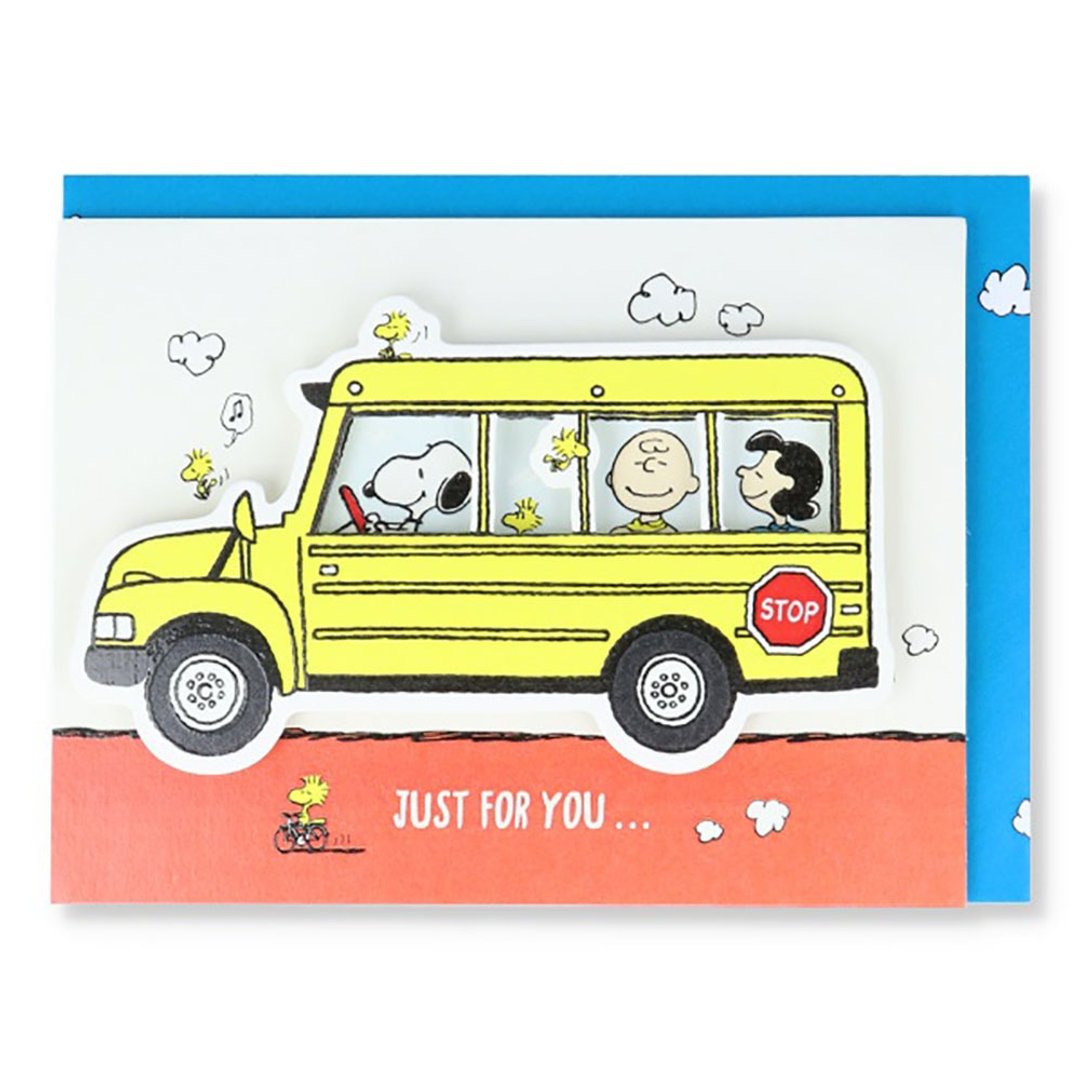 史努比公车【Hallmark-Snoopy立体卡片 JP多用途】 - 卡片/明信片 - 纸 黄色