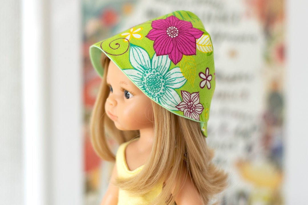 Panama for doll Paola Reina, Siblies, Corolle, Little Darling, summer doll hat - 玩偶/公仔 - 棉．麻 多色