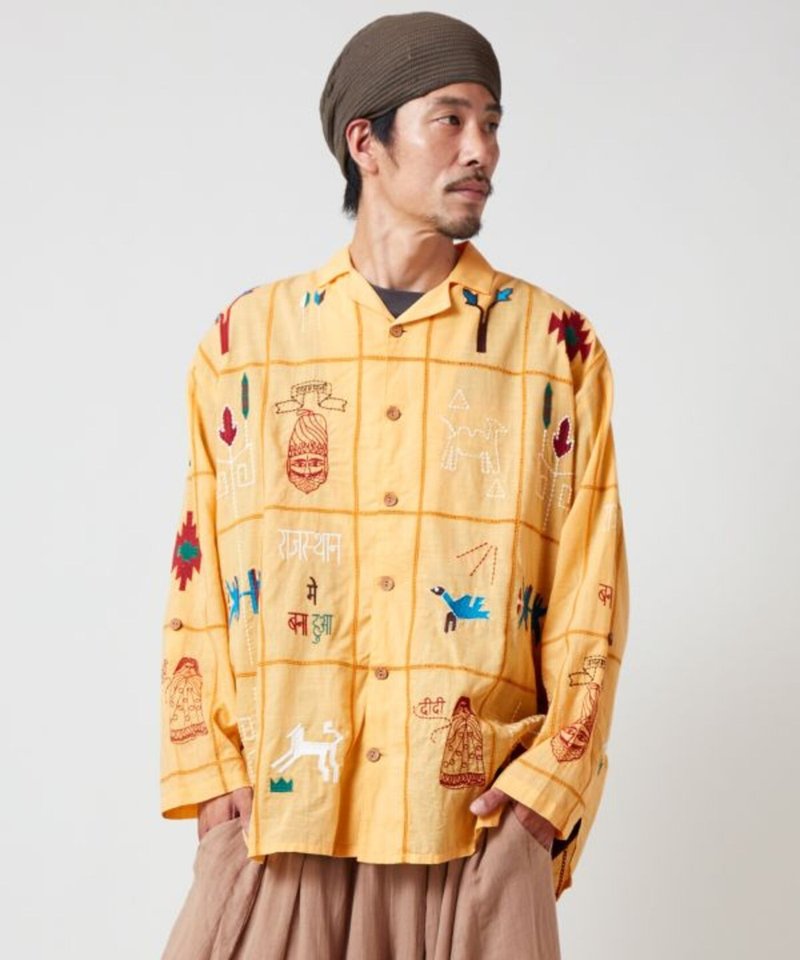 【热门预购】刺绣民族风男装衬衫  (3色) ILL-5201 - 男装衬衫 - 棉．麻 