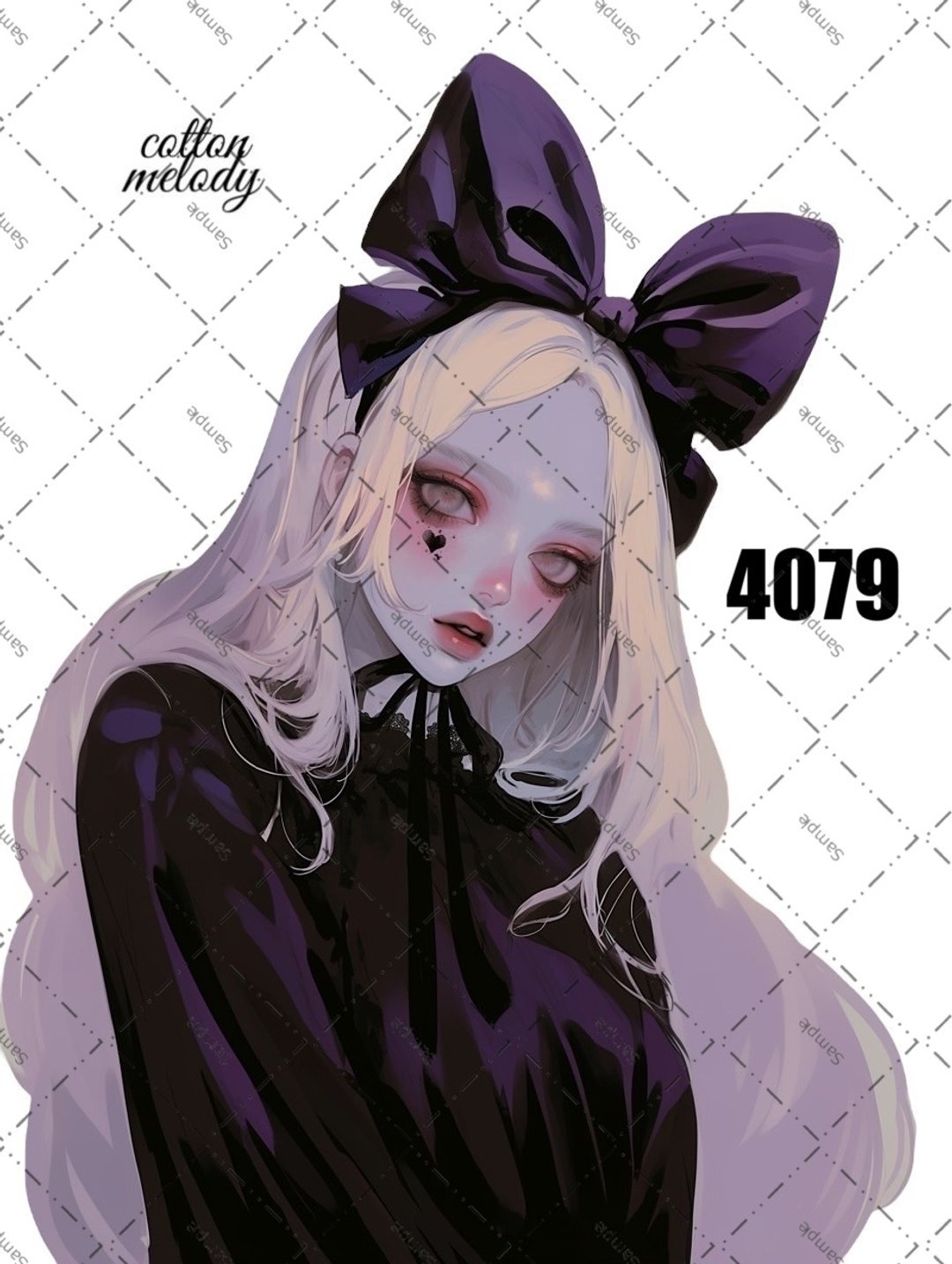 original sticker no.4079 人物贴纸 原创贴纸 原创人物贴纸 装饰贴纸 cotton melody - 贴纸 - 纸 