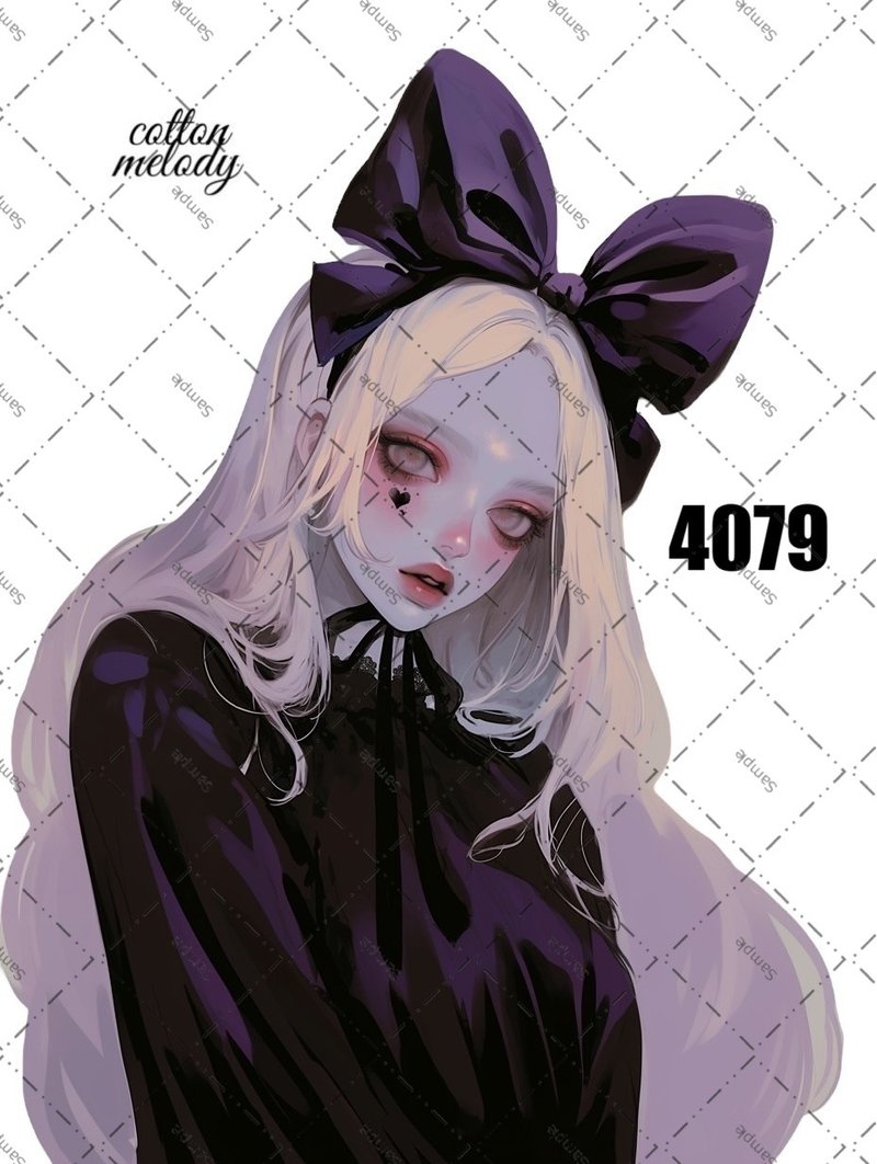 original sticker no.4079 人物贴纸 原创贴纸 原创人物贴纸 装饰贴纸 cotton melody - 贴纸 - 纸 
