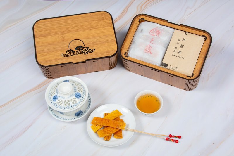 【团源】团源茶食组 源味切条 60克 + 涵碧楼茶包 3入 米其林3星 - 零食/点心 - 新鲜食材 橘色