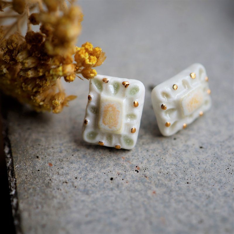 Mozaiku Small P - 耳环/耳夹 - 陶 