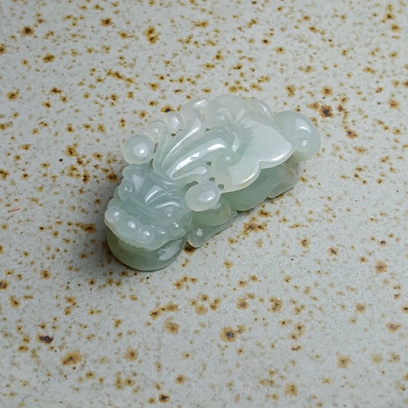 J0219天然翡翠A货 . 冰糯蜂蜜晴水貔貅.招财.摆件. - 摆饰 - 玉石 