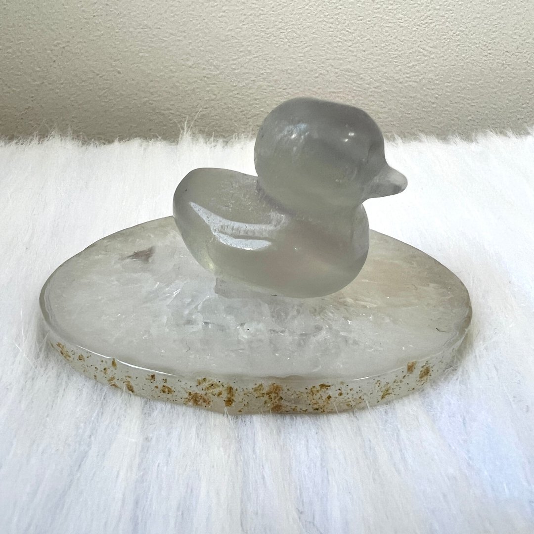 彩萤石小鸭 | 水晶 | 水晶摆件 | 水晶卡通及动物 - 摆饰 - 水晶 绿色