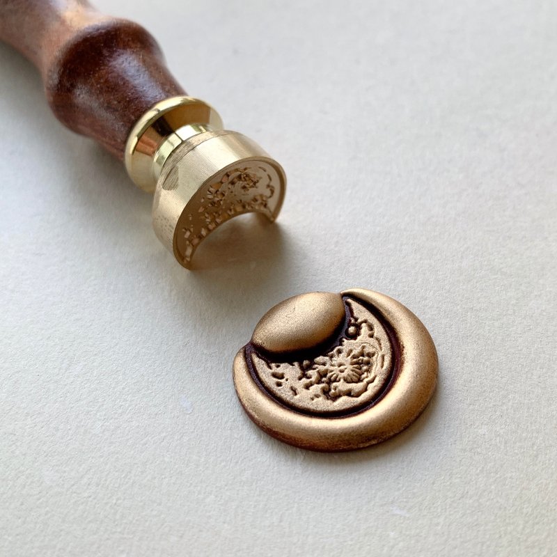 封蜡章 弦月集 - 印章/印台 - 铜/黄铜 白色