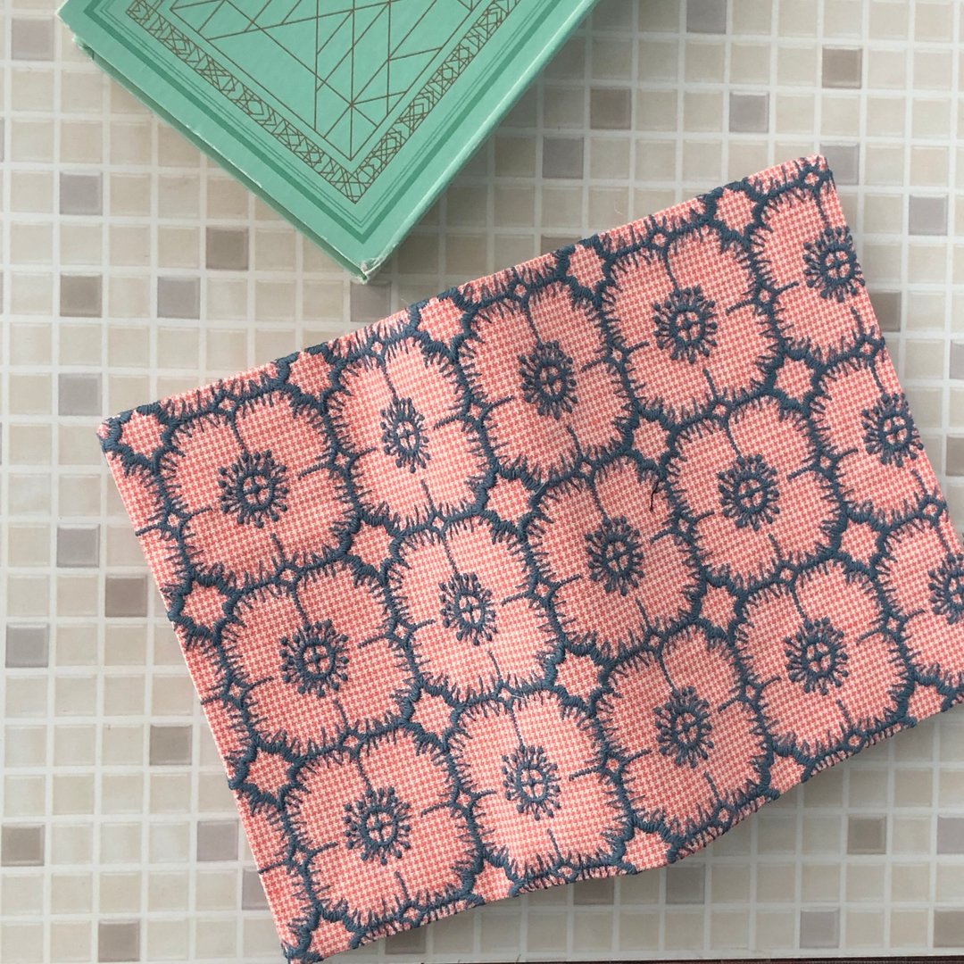 mina perhonen anemone 书衣 A6 日制手工刺绣 手作 包书套 - 书衣/书套 - 棉 粉红色