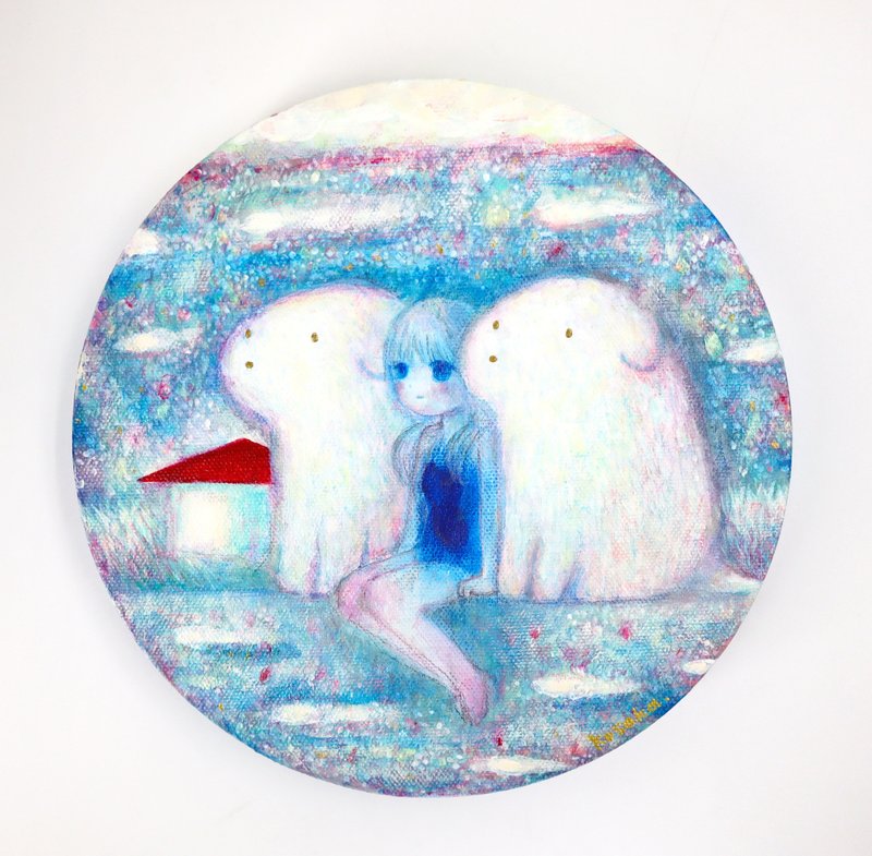 犬犬 / 原画画布作品 - 海报/装饰画/版画 - 压克力 蓝色