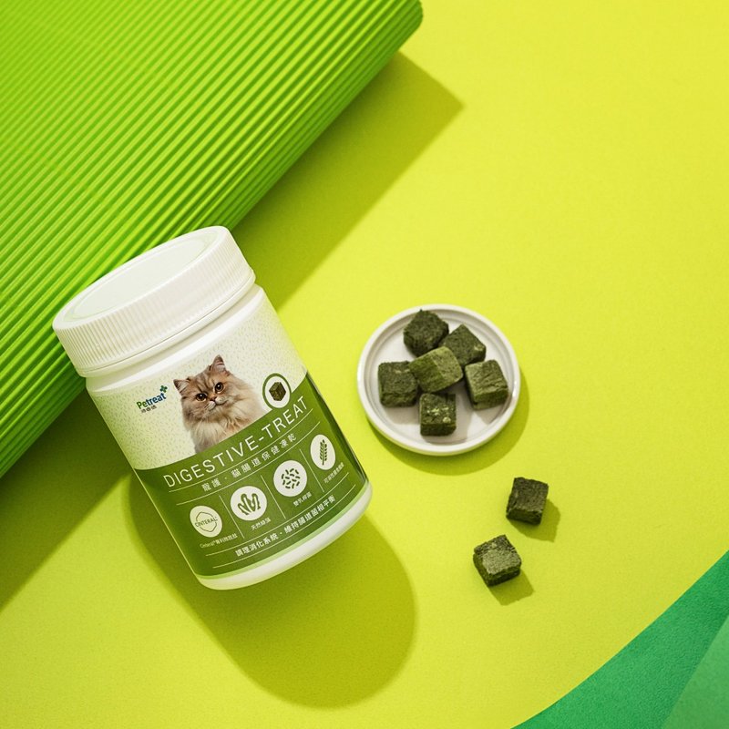 宠护 猫肠道保健冻干 50g - 零食/点心 - 新鲜食材 绿色
