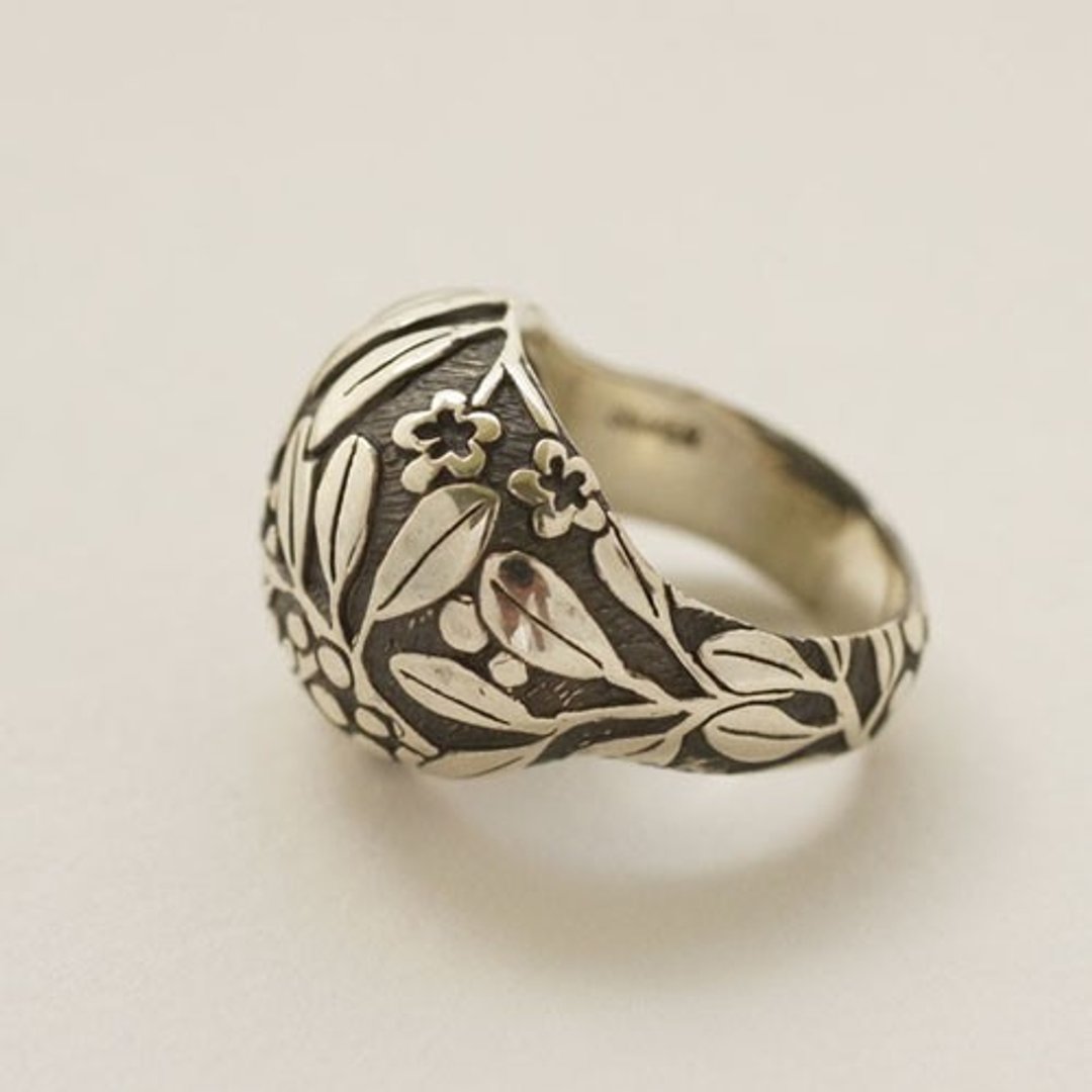 Forest ring round[R034SV] - 戒指 - 其他金属 