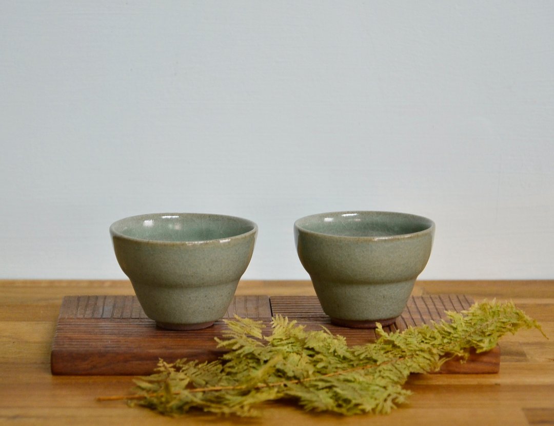 青瓷小茶杯 - 茶具/茶杯 - 陶 