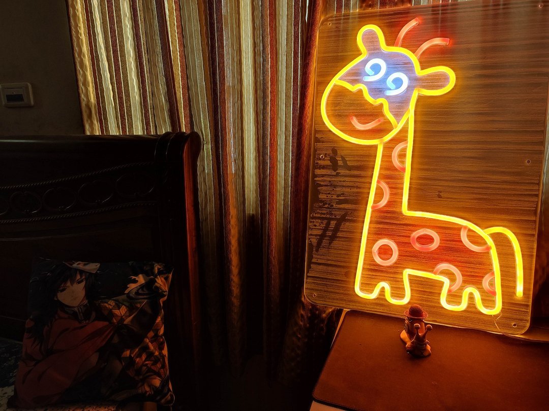 定制 LED霓虹灯 空间氛围小夜灯 长颈鹿 - 灯具/灯饰 - 压克力 