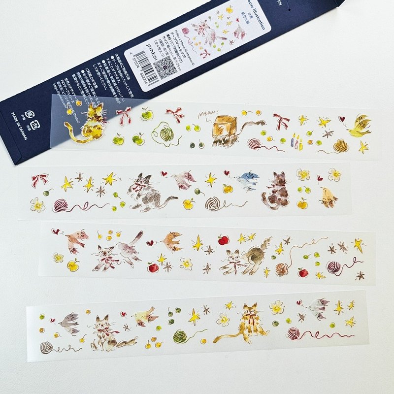 PET 胶带 | Meow Illustration | 星空与猫 - 纸胶带 - 纸 多色