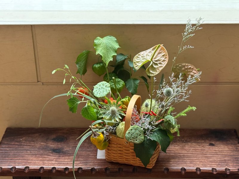 夏日丰盛果实花篮 鲜花 提篮花 - 植栽/盆栽 - 植物．花 绿色