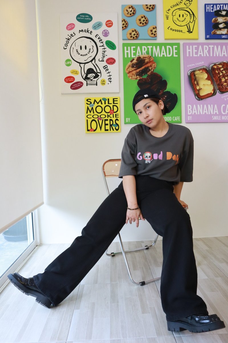 RAVITTI 宽松版型T恤 - 女装 T 恤 - 其他材质 灰色