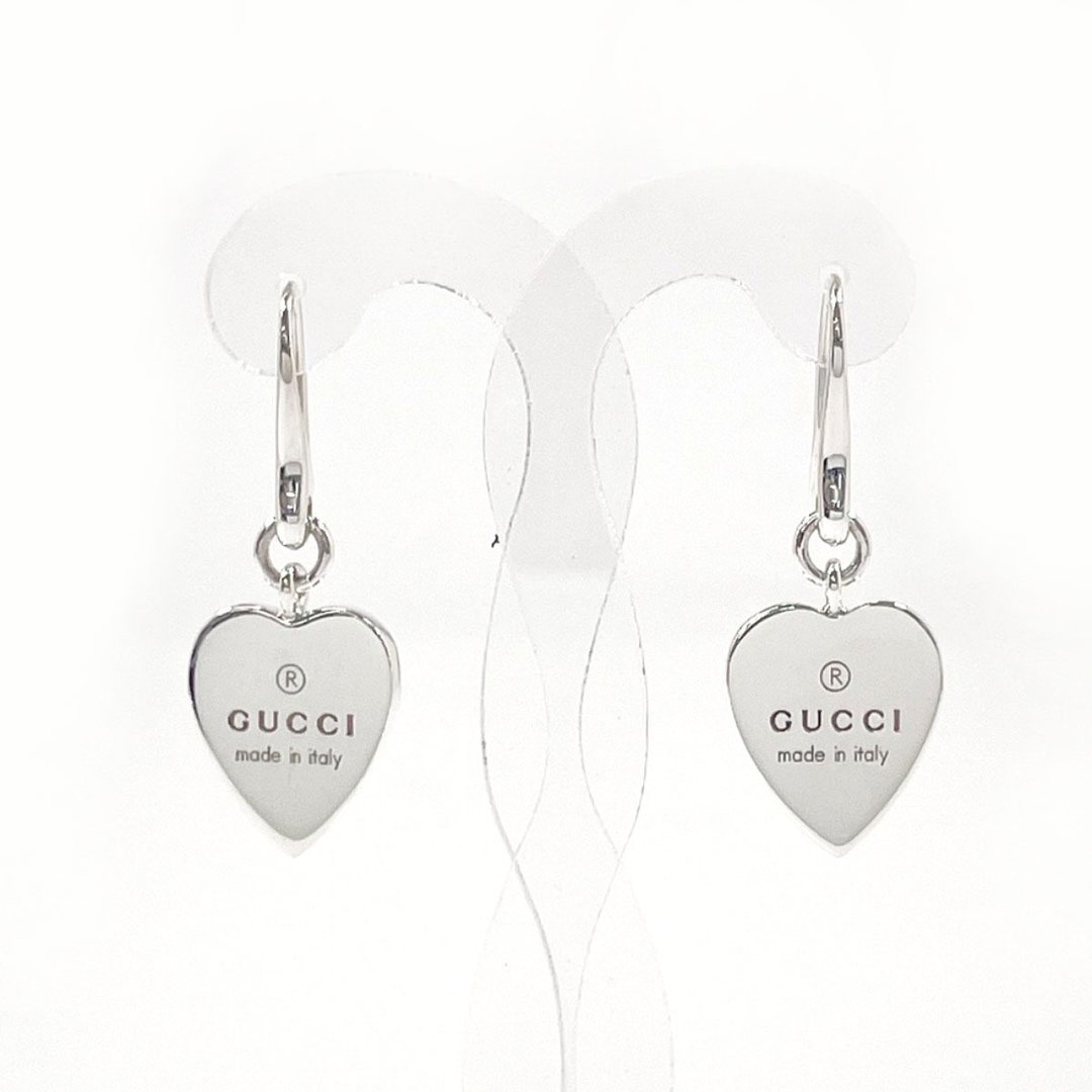 【日本直送 中古美品】GUCCI 古驰 Interlocking G 心形 标志 耳环 925 银 饰品 翻新 适用于女性 - 耳环/耳夹 - 纯银 银色