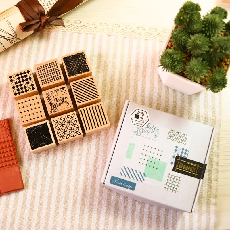 手感几何印章组-方 BOX331 - 印章/印台 - 其他材质 