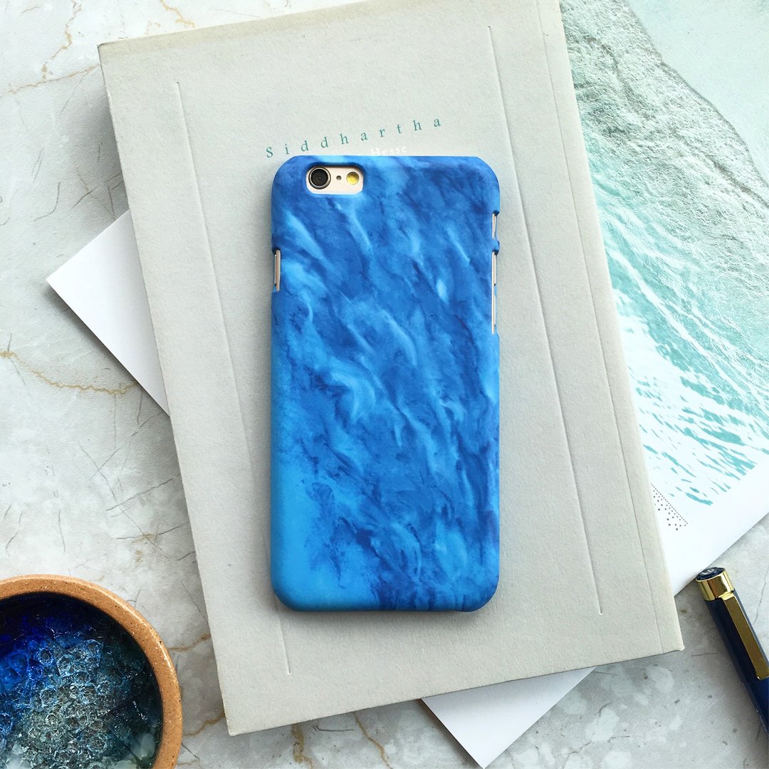 逆流--手机壳 Iphone6(plus) Iphone7(plus) Iphone8(plus) IphoneX SONY HTC SAMSUNG ZENFONE OPPO - 手机壳/手机套 - 塑料 蓝色