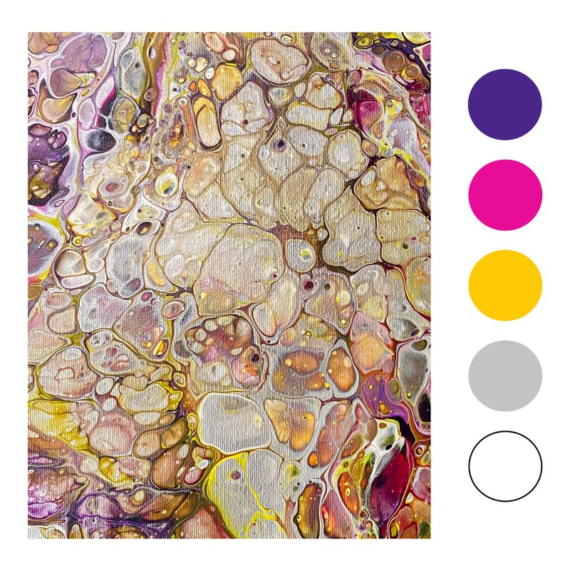 【新手必买】 Diy流体画材料包 / 紫醉系 / 可完成两幅作品 - 插画/绘画/写字 - 其他材质 咖啡色