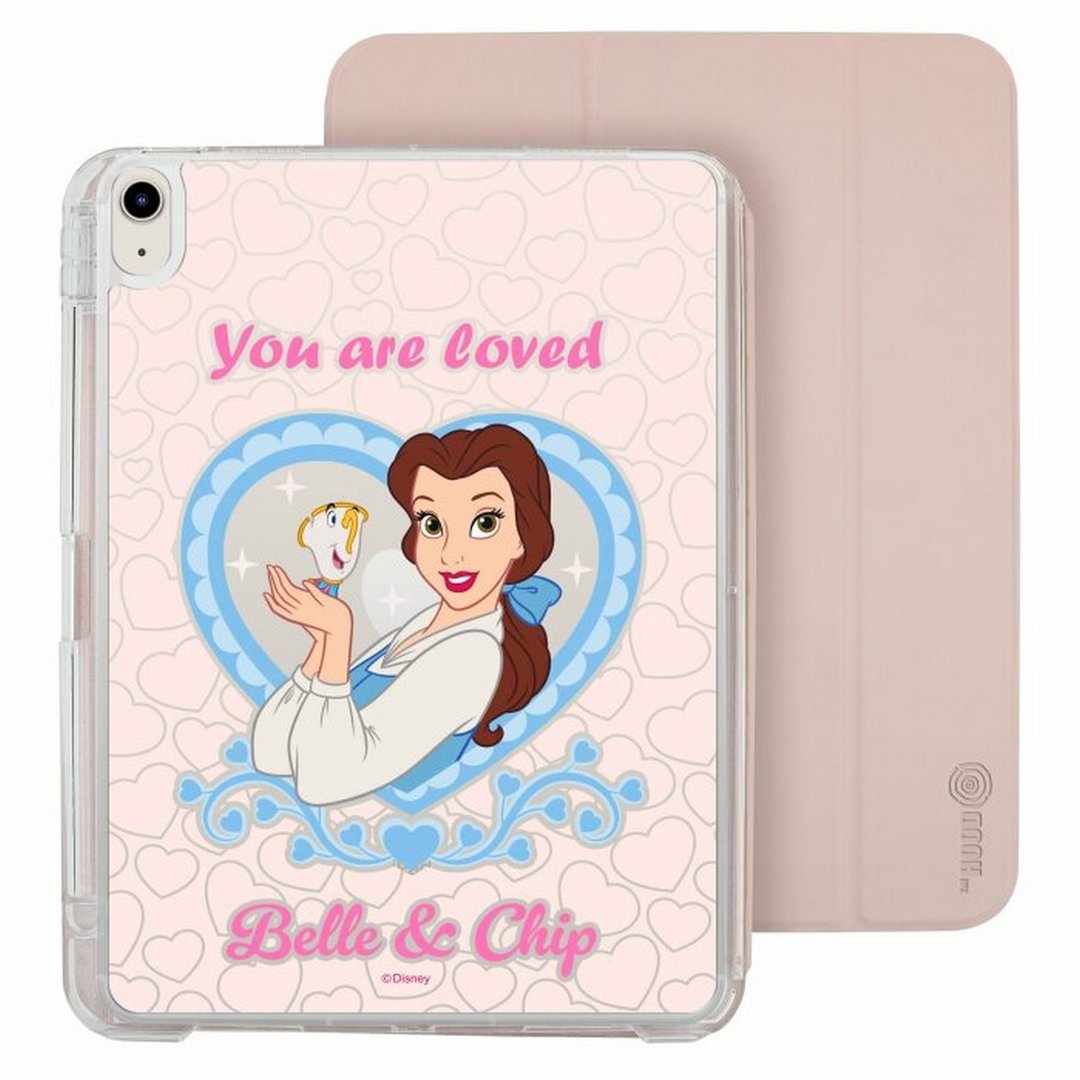 迪士尼公主贝儿iPad Air /Pro2024mini7可拆式防摔透明保护折套 - 平板/电脑保护壳 - 塑料 多色