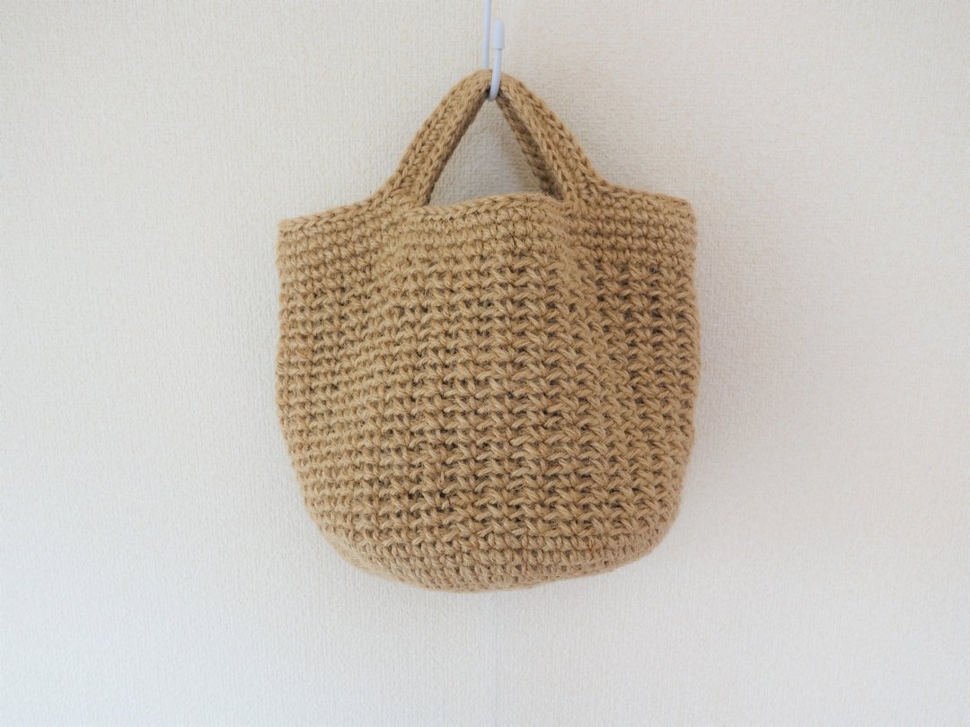 Round bottom tote bag (big), jute string - 手提包/手提袋 - 棉 