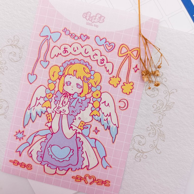 BT005_女僕天使/軋型貼紙 - 贴纸 - 塑料 多色