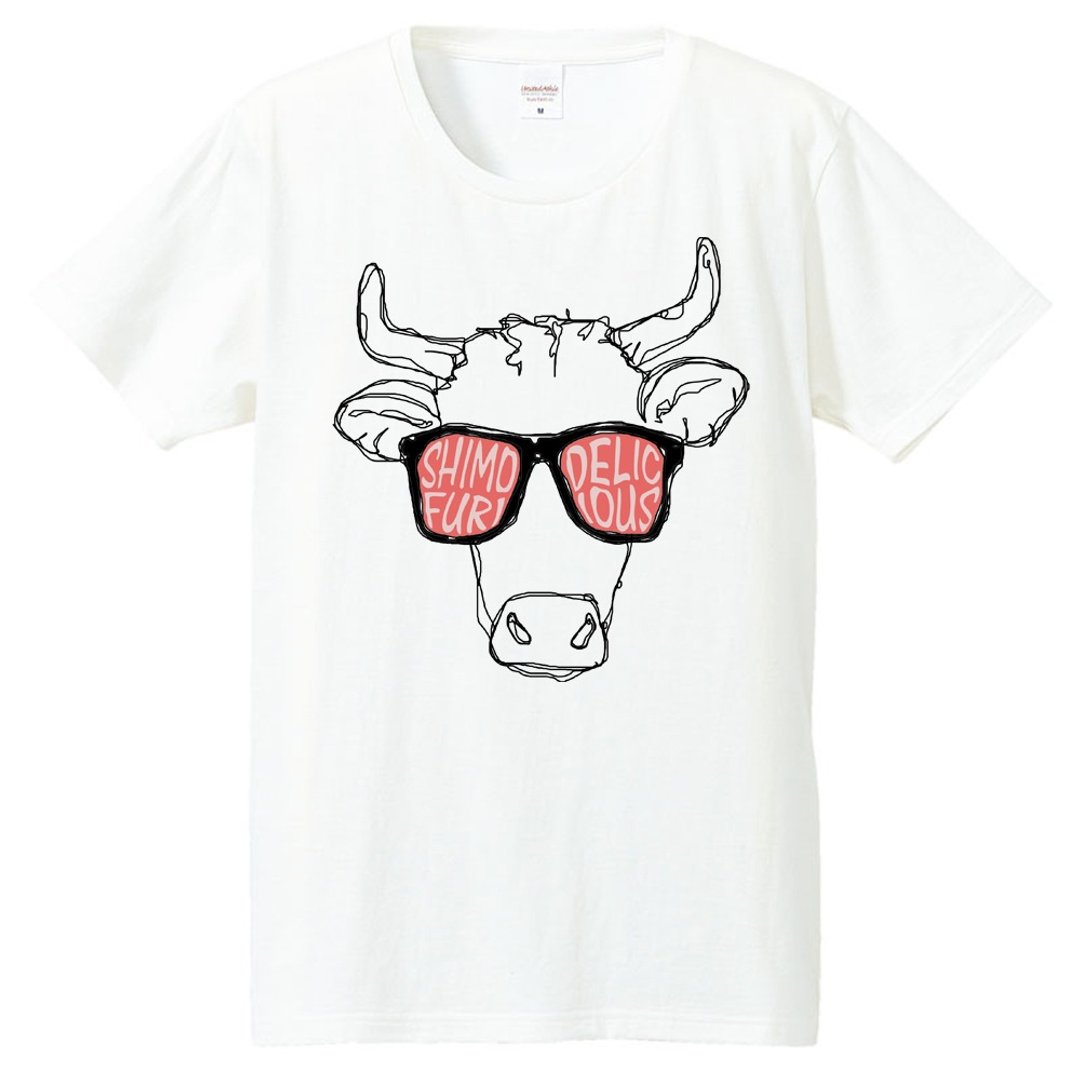 T-shirt / Shimofuri - 男装上衣/T 恤 - 棉．麻 白色