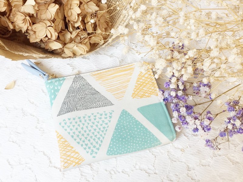 【L型短夹】三角型 L型拉链短夹 轻薄 零钱包 皮包 钱包 短夹 - 皮夹/钱包 - 防水材质 