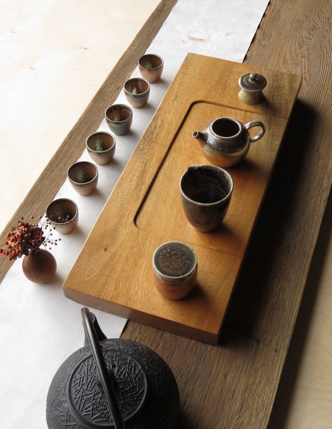 HO MOOD 解构系列—手作 原木茶盘 - 杯垫 - 木头 咖啡色