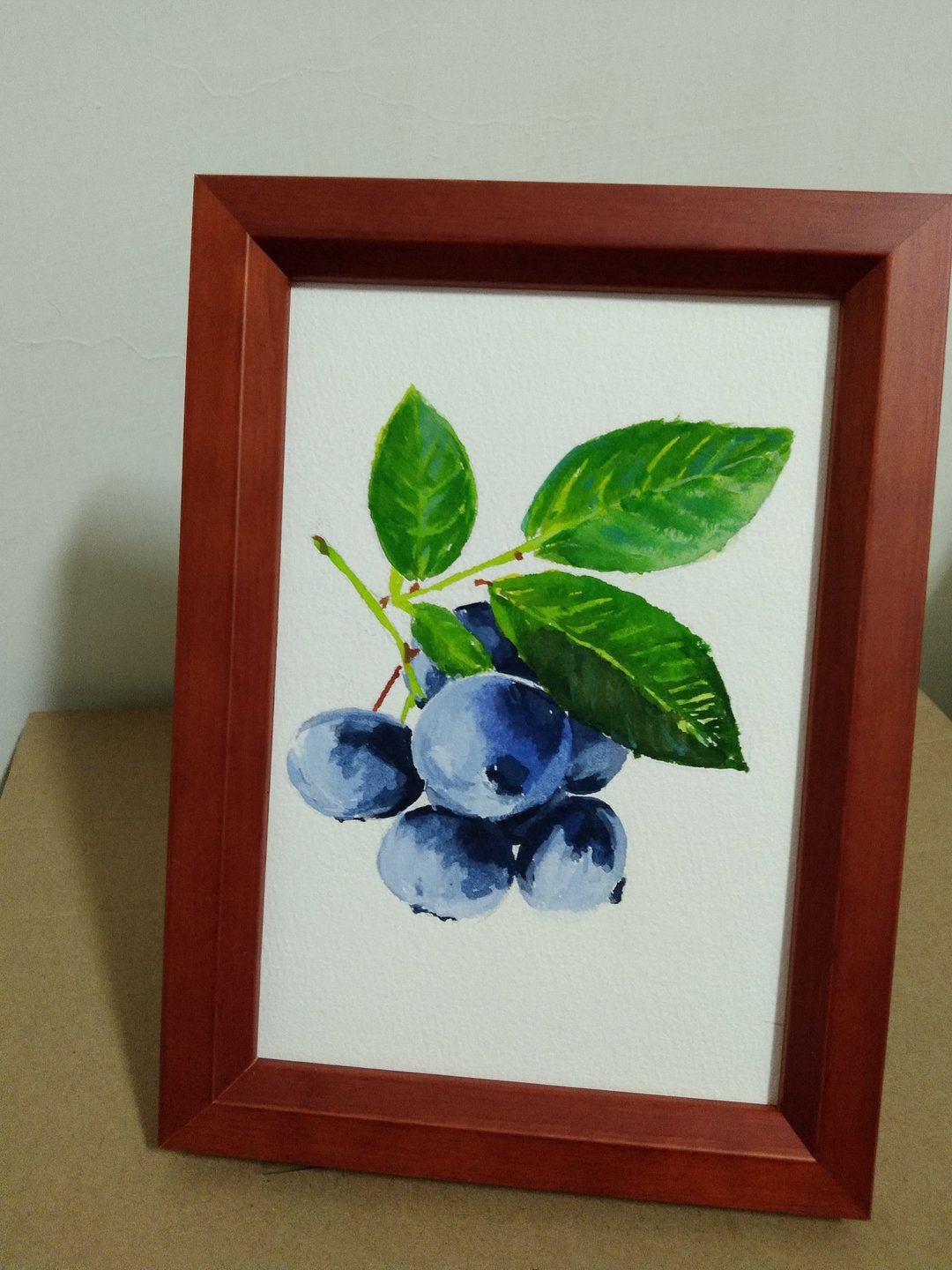 摆设 / 蓝莓 / 水彩画 / 原稿 / 含框 - 海报/装饰画/版画 - 纸 