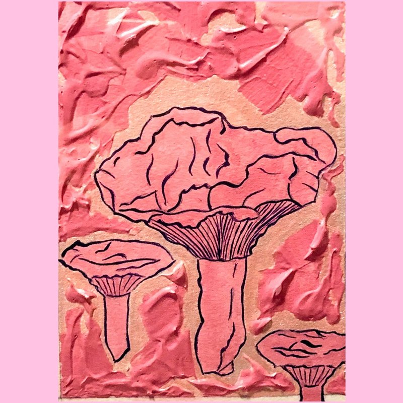 【蘑菇和我系列】粉彩蘑菇 - 海报/装饰画/版画 - 纸 粉红色