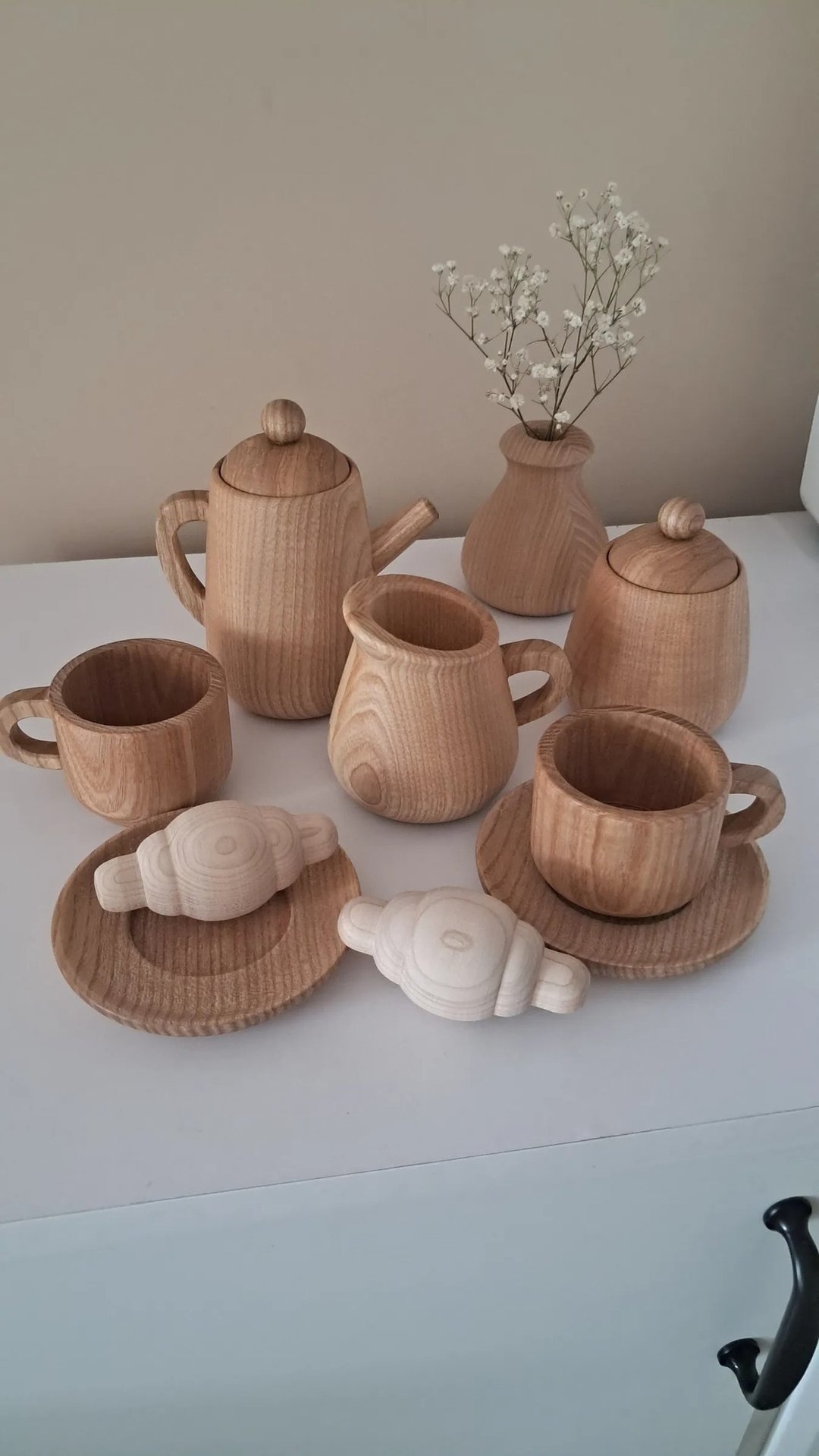 Lemi Toys 可颂下午茶壶组 - 玩具/玩偶 - 木头 咖啡色