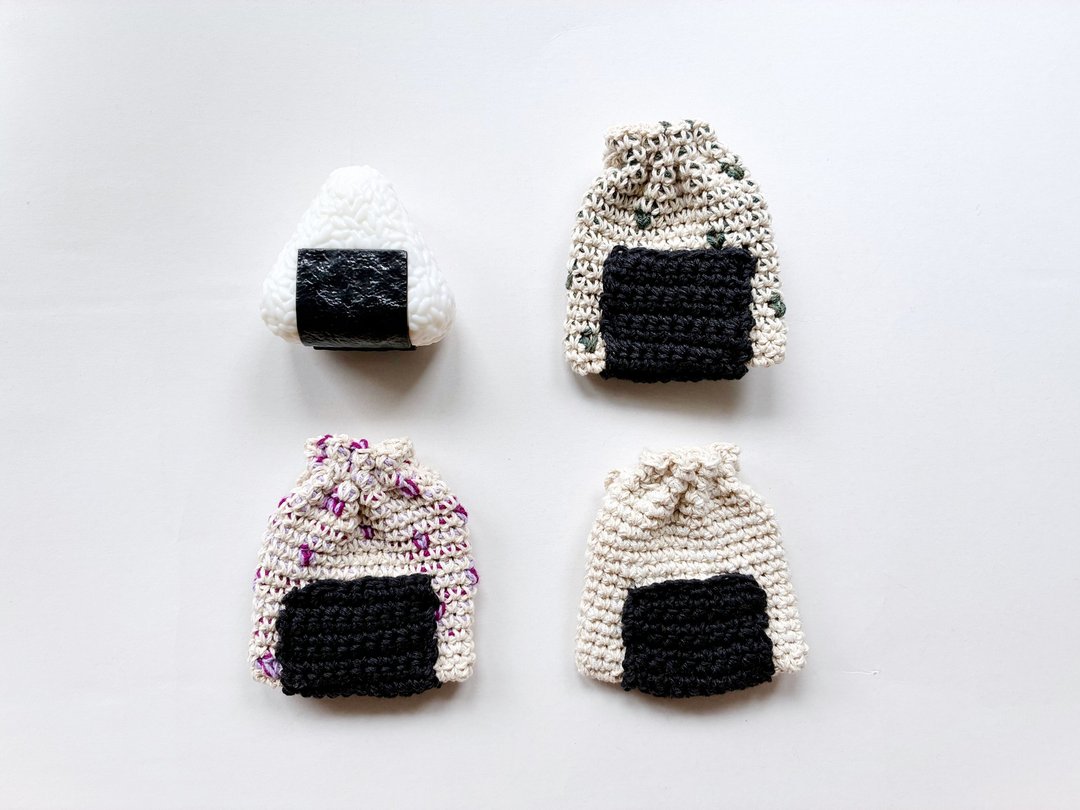 御饭团束口袋 小物收纳 Mini Onigiri Drawstring Pouch - 束口袋双肩包 - 棉 多色