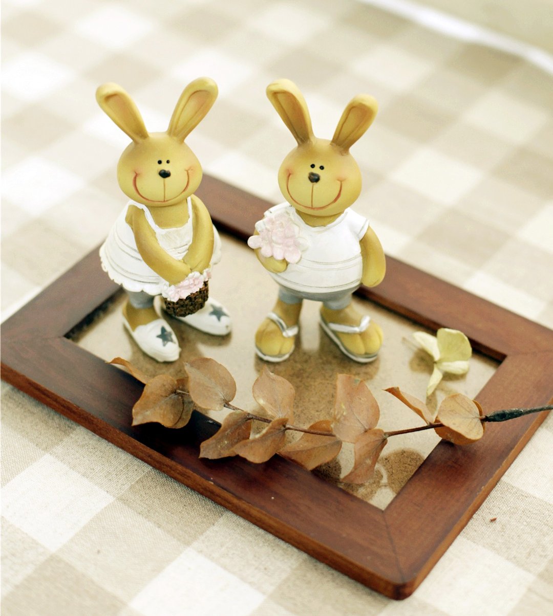 【好日恋物】欧洲VINTAGE复活节Easter Bunny摆饰(一对) - 摆饰 - 其他材质 多色