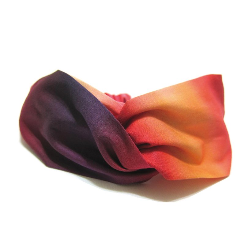 夕阳无限好 好烦小姐 松紧发带 渲染 - 发饰 - 棉．麻 红色