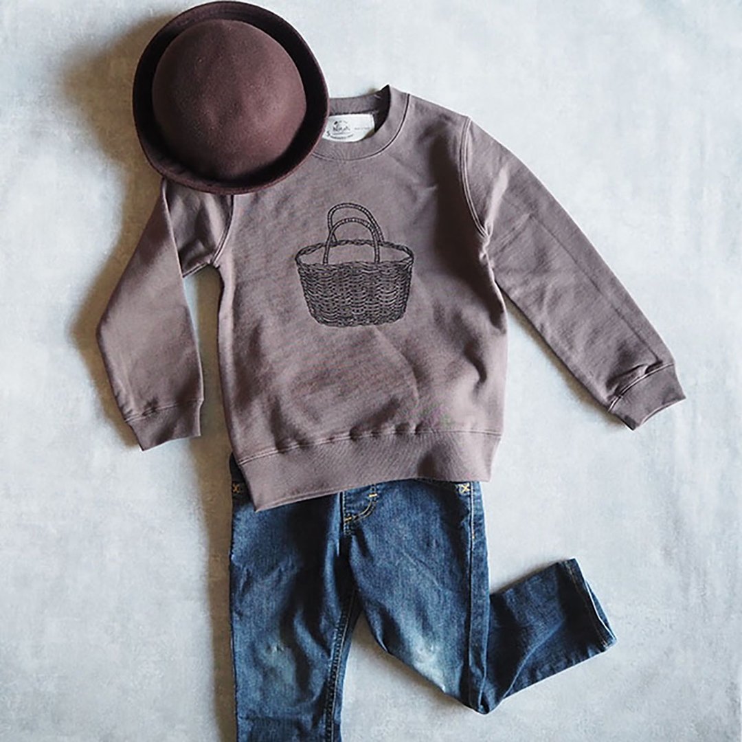 Stretch Sweat Charcoal Kids - 童装上衣 - 棉 灰色
