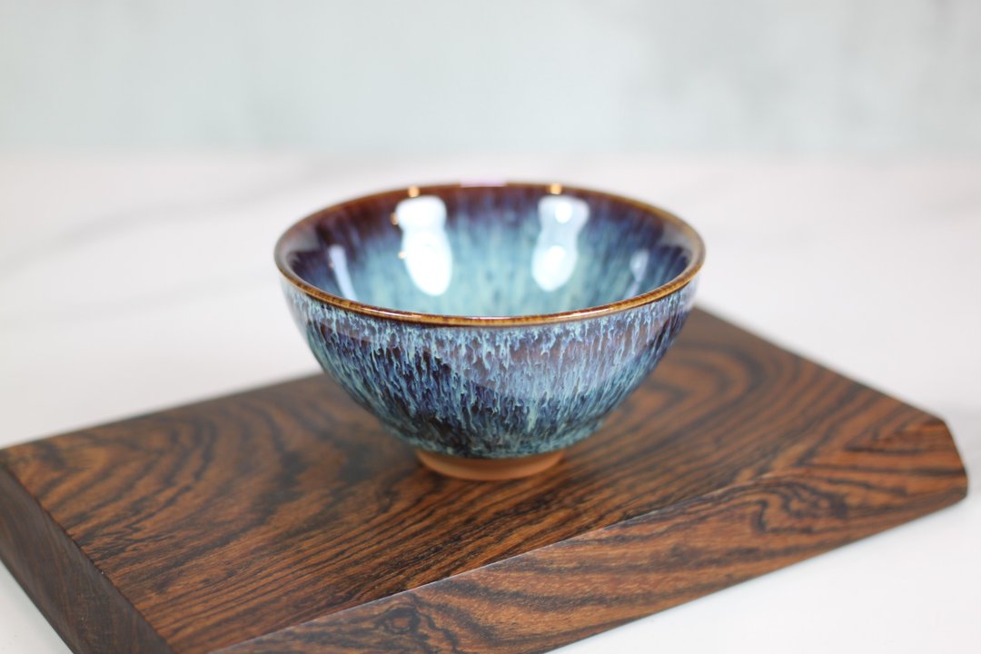 【情人节礼物】紫恋 天目釉茶杯 茶碗 莺歌陶艺名家叶敏祥作品 - 茶具/茶杯 - 陶 