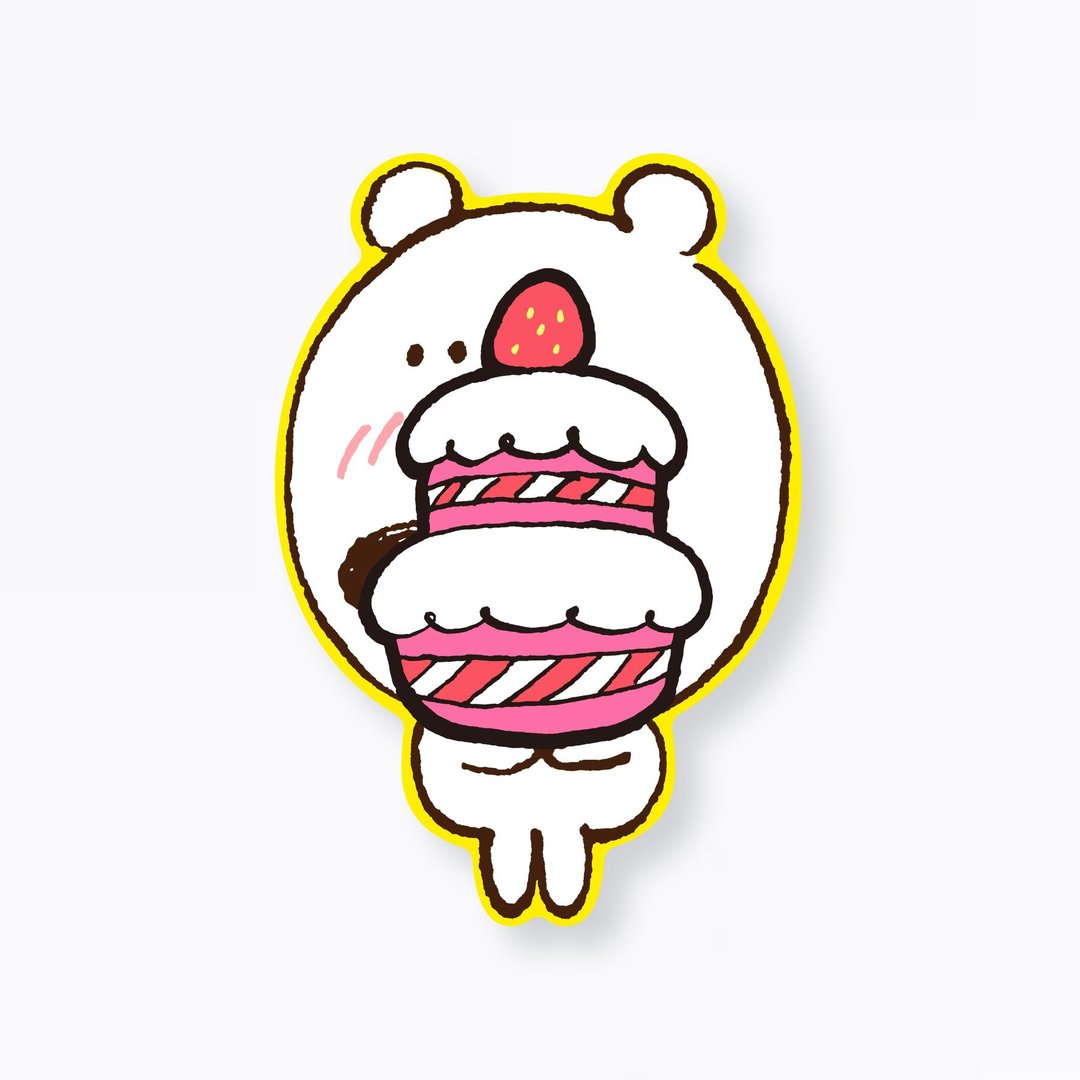 Die-cut card cake - 卡片/明信片 - 纸 
