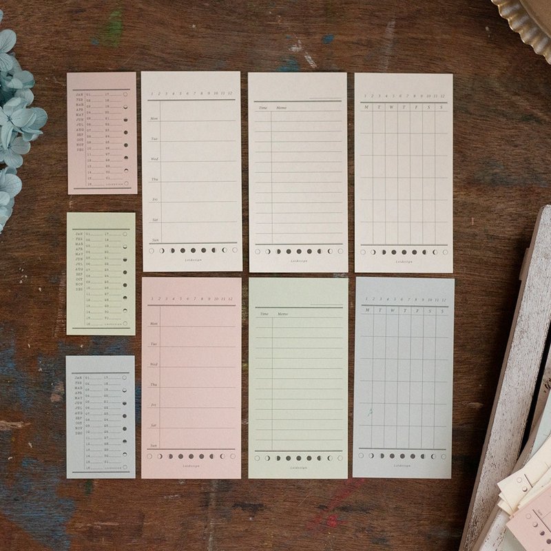 天文学 - 时间 - 便签纸 - 便条纸/标签贴 - 纸 粉红色