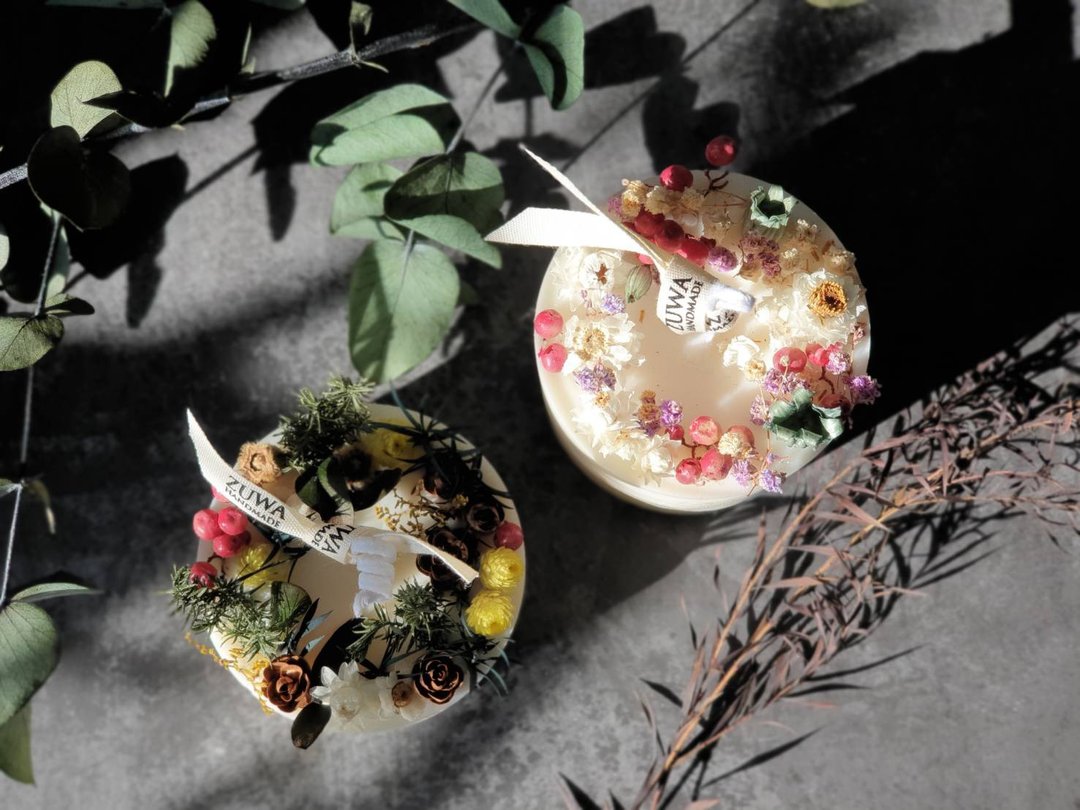 花草森林香氛蜡烛110g-160g| 15种香调选择 | 圣诞/婚礼/交换礼物 - 香薰/精油/线香 - 蜡 