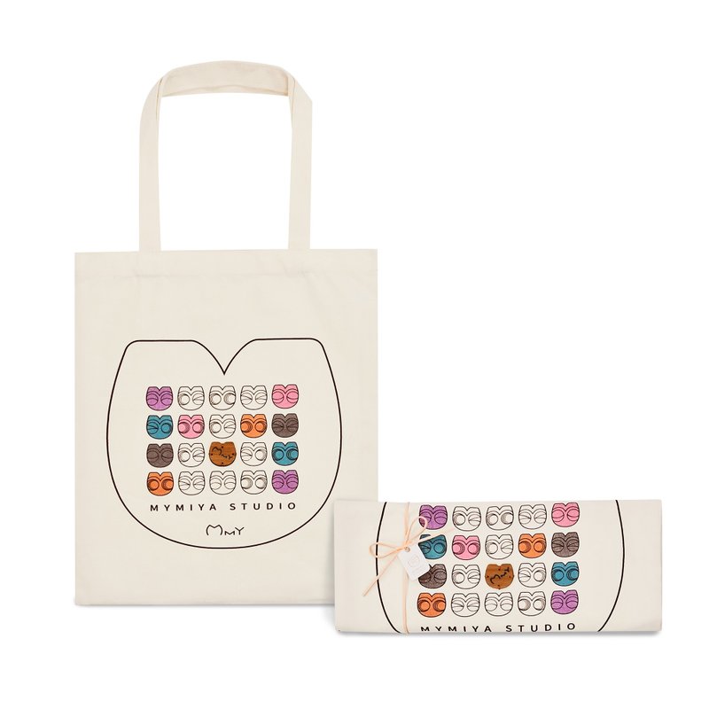 奥星人环保袋 | 厚帆布+原木 - 侧背包/斜挎包 - 棉．麻 白色