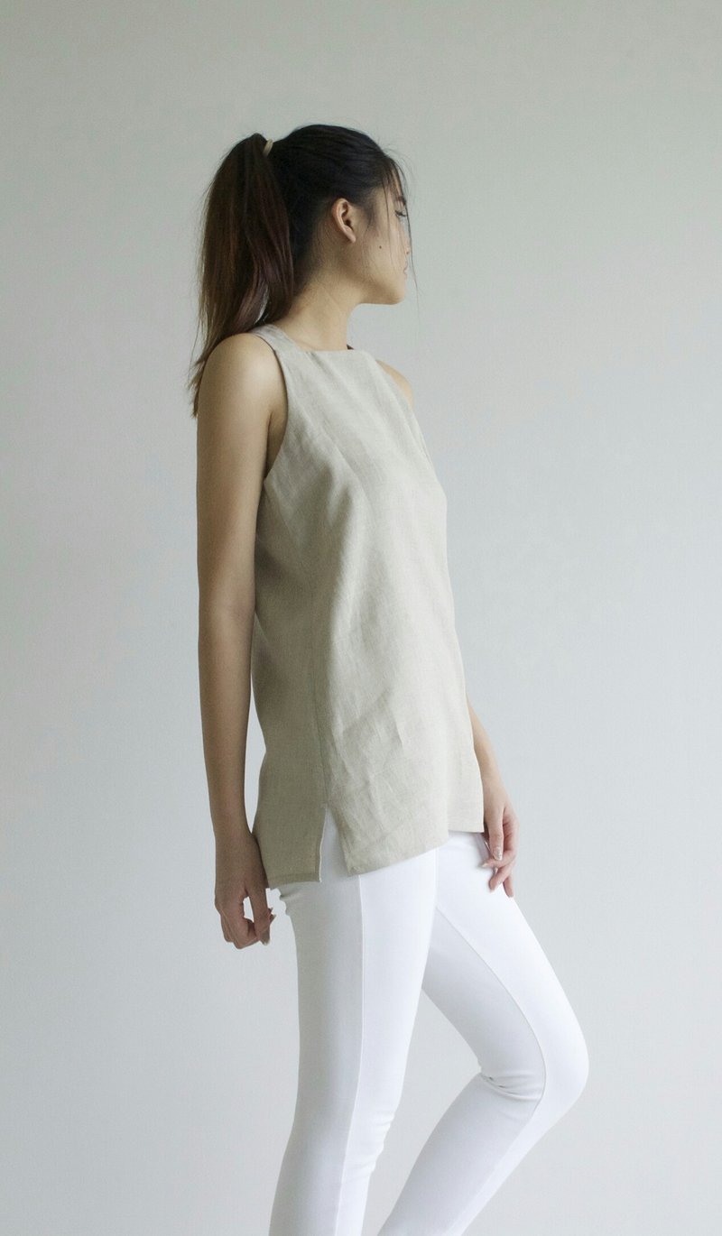 linen top, linen clothing,women clothing,linen blouse,linen loose top E42T - 女装上衣 - 亚麻 