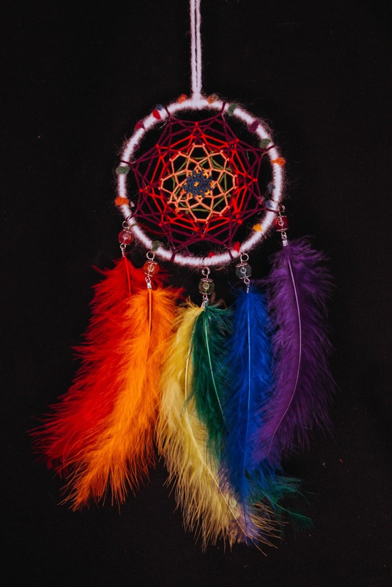 纯手工捕梦网 Handmade Dreamcatcher－【彩色小毛球－双面网】 - 摆饰 - 其他材质 多色