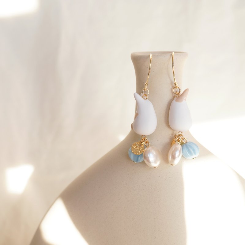 teatime  水果味之二 与 奶茶斑纹兔 - 耳环/耳夹 - 其他材质 