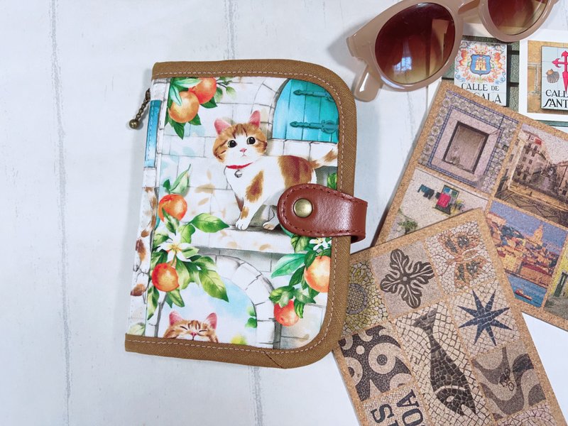 橘味小猫~ 护照夹 护照套 - 护照夹/护照套 - 棉．麻 