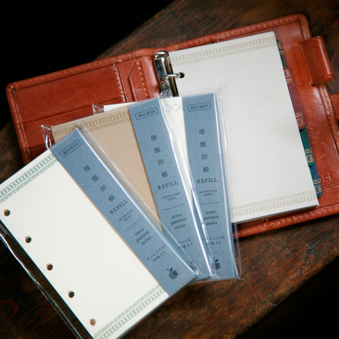 复古活版印刷手账内页 REFILL M5专用 retro pattern series - 笔记本/手帐 - 纸 
