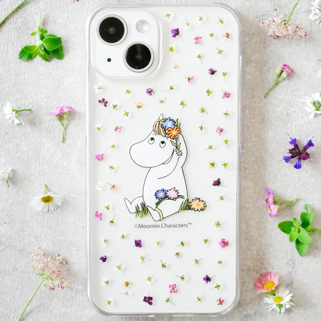 【Pinkoi x Moomin】Snorkmaiden Alyssum 壓花 iPhone 手機殼 - 手机壳/手机套 - 树脂 多色
