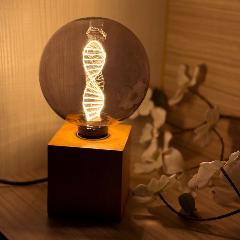 【圣诞礼物】Mirage烟熏色DNA夜灯 | 木质灯座 | 喜光LED - 灯具/灯饰 - 玻璃 灰色